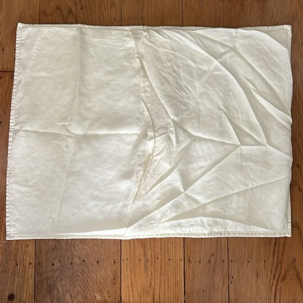 Pottery Barn Belgian Flax Linen Trellis Quilted Sham